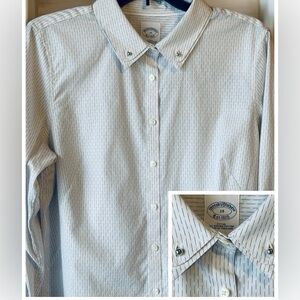 Brooks Brother’s Fitted All Suprima Cotton Women’s Silver Button Collar Top| 14
